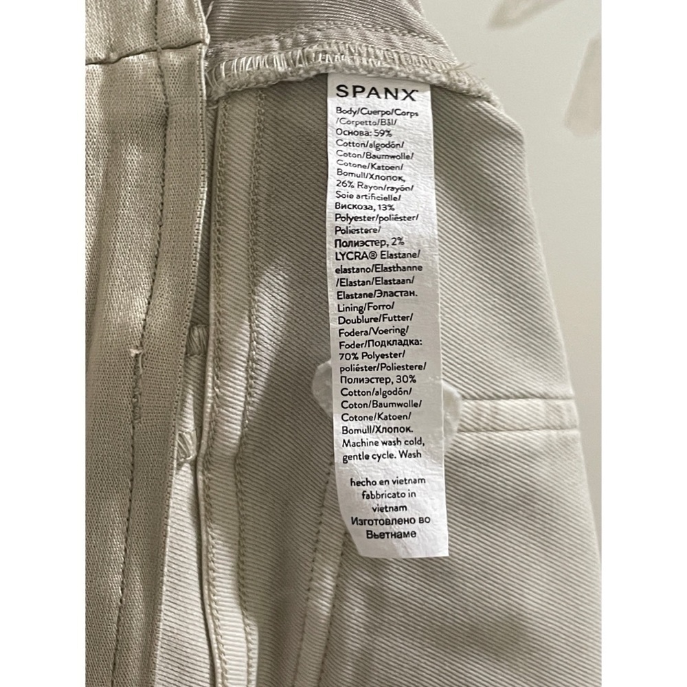 SPANX Light Beige Wide-Leg Cropped Pants, SIze XL - Picture 12 of 12